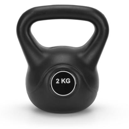 Kettlebell 2 kg, bitum cu invelis rezistent ABS, 19x16 cm, negru Household NewTrend