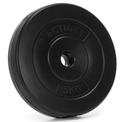 Disc greutate haltera 5 kg, 31 mm, compozit bitumic, PP, 26x5 cm, negru Household NewTrend