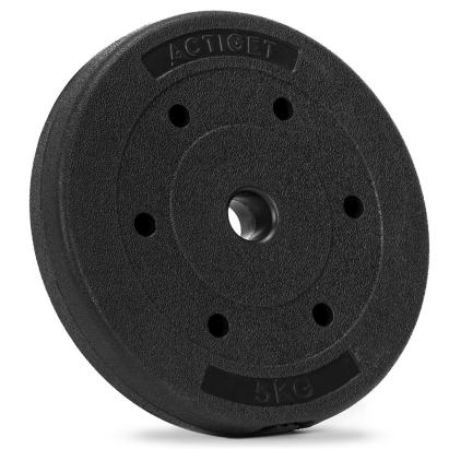 Disc greutate haltera, 5 kg, umplutura bitumica, invelist PP, 29 mm, negru Household NewTrend