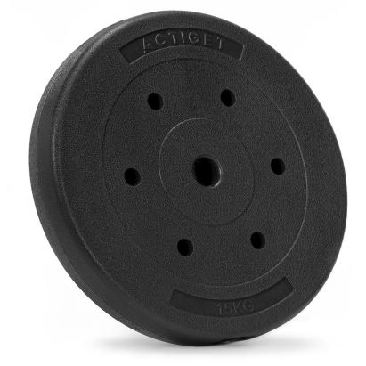 Disc greutate haltera, 15 kg, umplutura bitumica, invelist PP, 29 mm, negru Household NewTrend