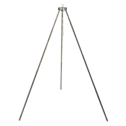 Trepied ceaun 100 cm din otel Brizoll – suport cu lant pentru gatit la foc deschis