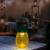 Lampa Solara LED, Model Ananas din Sticla Galben/Verde, Lumina Alb Cald, Dimensiuni 17x9 cm