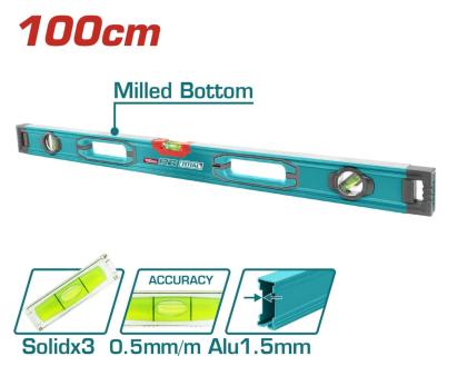 Nivela cu bula magnetica TOTAL 100 cm, precizie 0.5 mm/m, aluminiu 1.5 mm