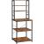 VASAGLE Raft de bucatarie, spatiu cuptor cu microunde, 6 rafturi, 40x60x167cm, maro rustic si negru Household NewTrend