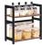 SONGMICS Raft de depozitare pe 2 niveluri, MDF, organizator de birou sau bucatarie, 42x18x43 cm, maro rustic Household NewTrend