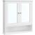 VASAGLE Dulap de baie de perete cu oglinda, 2 usi, compartiment deschis, rafturi reglabile, 13x56x58cm, alb Household NewTrend