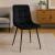 Scaun living tapitat cu catifea, spatar matlasat, 44x54x89 cm, negru Household NewTrend