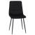 Scaun living tapitat cu catifea, spatar matlasat, 44x54x89 cm, negru Household NewTrend