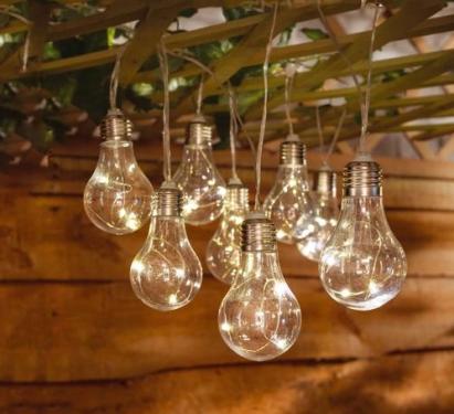 Ghirlanda luminoasa, LED, model Moza, 10 becuri, 380cm, incarcare solara, lumina alb cald Household NewTrend