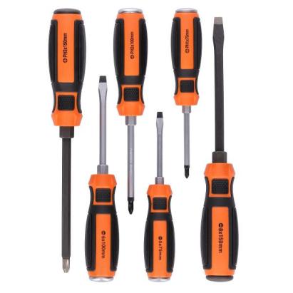 Set șurubelnițe profesionale WellCut WC-SDD6U, 6 piese, cu tijă de impact (Go-Through), anti-alunecare