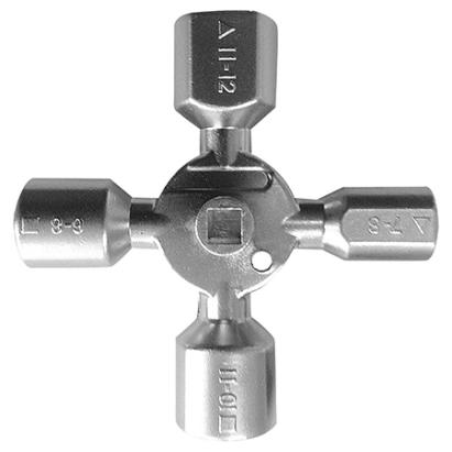 Cheie universală 4 în 1 pentru tablouri electrice & dulapuri tehnice (set deschidere cabinet)