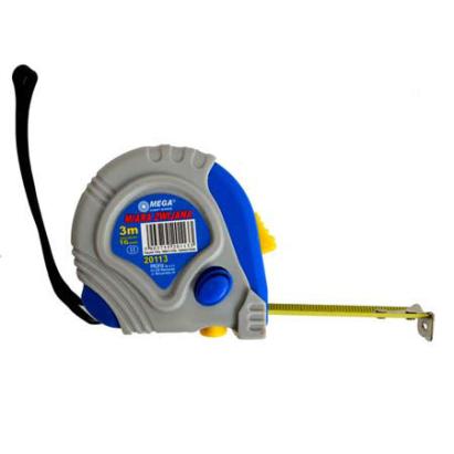 Ruleta de masura Proline 3m x 16mm, carcasa cauciucata, 3 blocaje, cu clema de curea