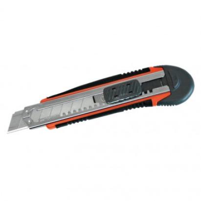 Cutter profesional cauciucat 18 mm Proline, cu blocare automată, 3 lame incluse