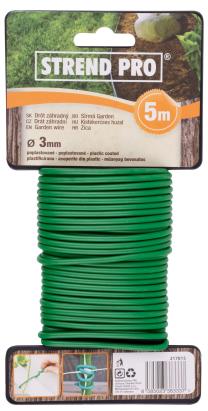 Sârmă de grădină SoftTwist, 3 mm, 5 m, pentru legat plante (plastifiată)