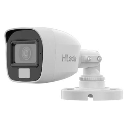 Camera, Hikvision HiLook, HDTVI, 5MP 3K, lentila 2.8mm, IR 20m, lumina alba 20m, microfon, IP66 - THC-B157-LPS SafetyGuard Surveillance