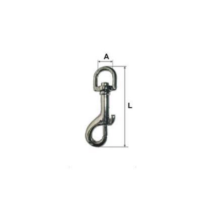 Carabină breloc cu arc și inel rotativ 11x67 mm (carabinieră metalică)