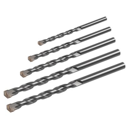Set 5 burghie pentru beton Rebel 4-10 mm (4, 5, 6, 8, 10 mm), coadă cilindrică
