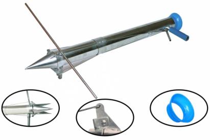 Plantator manual rasaduri din inox Micul Fermier GF-0132 cu supapa si marker distanta