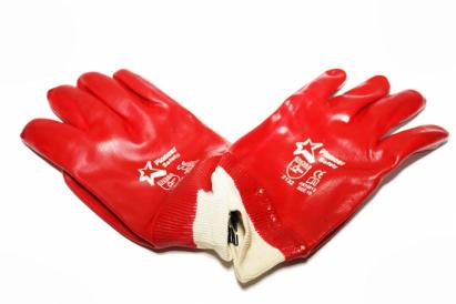 Mănuși roșii din cauciuc scurte Micul Fermier GF-0219, set 12 buc