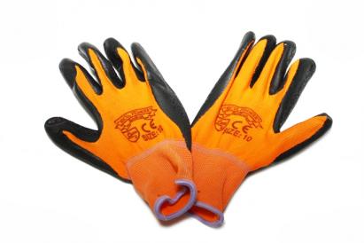 Set 12 mănuși de grădinărit textile cu palmă cauciucată, culori mixte – Micul Fermier GF-1118