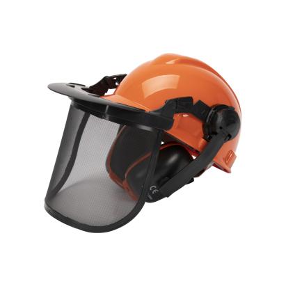 Cască de protecție cu vizieră din plasă metalică și antifoane Micul Fermier GF-1323 (55-66 cm)