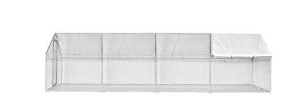 Tarc/Coteț pentru păsări 3x8x2 m, oțel galvanizat cu acoperiș impermeabil UV – Micul Fermier