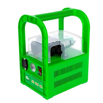 Pompă de presiune electrică pentru stropit Micul Fermier 12V 12Ah, 7 bar, 5 l/min, furtun 10 m (MF-PA1012-S001-G01)