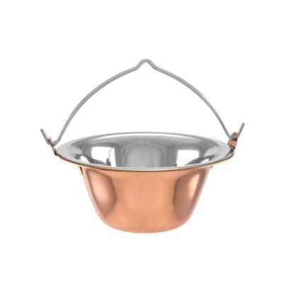 Ceaun de servire din inox 0,8 litri cu acoperire cupru Handy KitchenServ