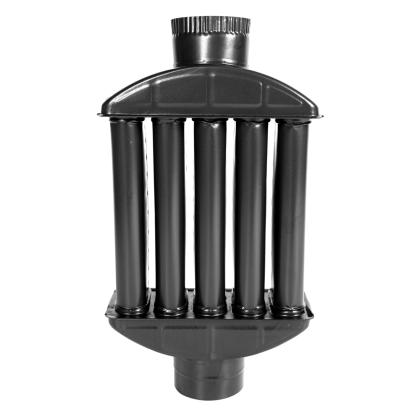 Burlan recuperator de caldura plat Ø120 mm, gri mat (Micul Fermier)