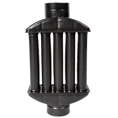 Recuperator de caldura plat pentru soba/semineu, burlan 130 mm, gri mat - Micul Fermier