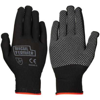 Manusi de lucru subtiri cu buline antiderapante Micul Fermier, marimea 10