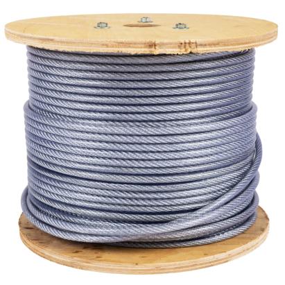 Cablu otel zincat plastifiat Micul Fermier, pe tambur, 100 m, Ø 4–5.5 mm