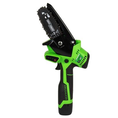 Mini drujbă electrică cu acumulator Micul Fermier 14.4V 2Ah, lamă 4 inch, Brushless