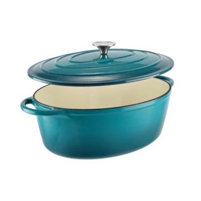 Cratiță pentru rață din fontă emailată 34 cm, aprox. 7 litri, turcoaz Handy KitchenServ