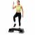 Step aerobic fitness reglabil 2 niveluri, PP, maxim 350 kg, 73x29x18 cm, negru gri Household NewTrend