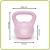Kettlebell 10 kg, bitum cu invelis rezistent ABS, 25x27 cm, roz Household NewTrend