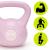 Kettlebell 10 kg, bitum cu invelis rezistent ABS, 25x27 cm, roz Household NewTrend