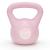 Kettlebell 4 kg, bitum cu invelis rezistent ABS, 18x21 cm, roz Household NewTrend