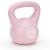 Kettlebell 4 kg, bitum cu invelis rezistent ABS, 18x21 cm, roz Household NewTrend