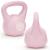 Kettlebell 4 kg, bitum cu invelis rezistent ABS, 18x21 cm, roz Household NewTrend