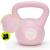 Kettlebell 4 kg, bitum cu invelis rezistent ABS, 18x21 cm, roz Household NewTrend