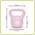 Kettlebell 2 kg, bitum cu invelis rezistent ABS, 16x19 cm, roz Household NewTrend