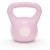 Kettlebell 2 kg, bitum cu invelis rezistent ABS, 16x19 cm, roz Household NewTrend