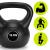 Kettlebell 10 kg, bitum cu invelis rezistent ABS, 25x27 cm, negru Household NewTrend