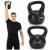 Kettlebell 10 kg, bitum cu invelis rezistent ABS, 25x27 cm, negru Household NewTrend