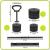 Set gantere, bara si kettlebell ajustabil 30 kg, 16 discuri, conector si suport dedicat, negru Household NewTrend