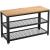VASAGLE Banca pantofi cu 2 rafturi, cadru metalic si sezut din PAL, stil industrial, 73x30x45 cm, stejar si negru Household NewTrend