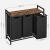 VASAGLE Cos de rufe, 3 compartimente, saci de rufe detasabili, raft, cadru metalic, 3x38L, 93x33x72 cm, maro vintage si negru Household NewTrend