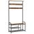 VASAGLE Cuier hol cu banca si raft pantofi, 9 carlige, cadru metalic, stil industrial, 85x30x181 cm, maro rustic Household NewTrend