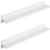 SONGMICS Set 2 rafturi plutitoare suspendate perete cu finisaj lucios, MDF, 60x10x5 cm, alb Household NewTrend